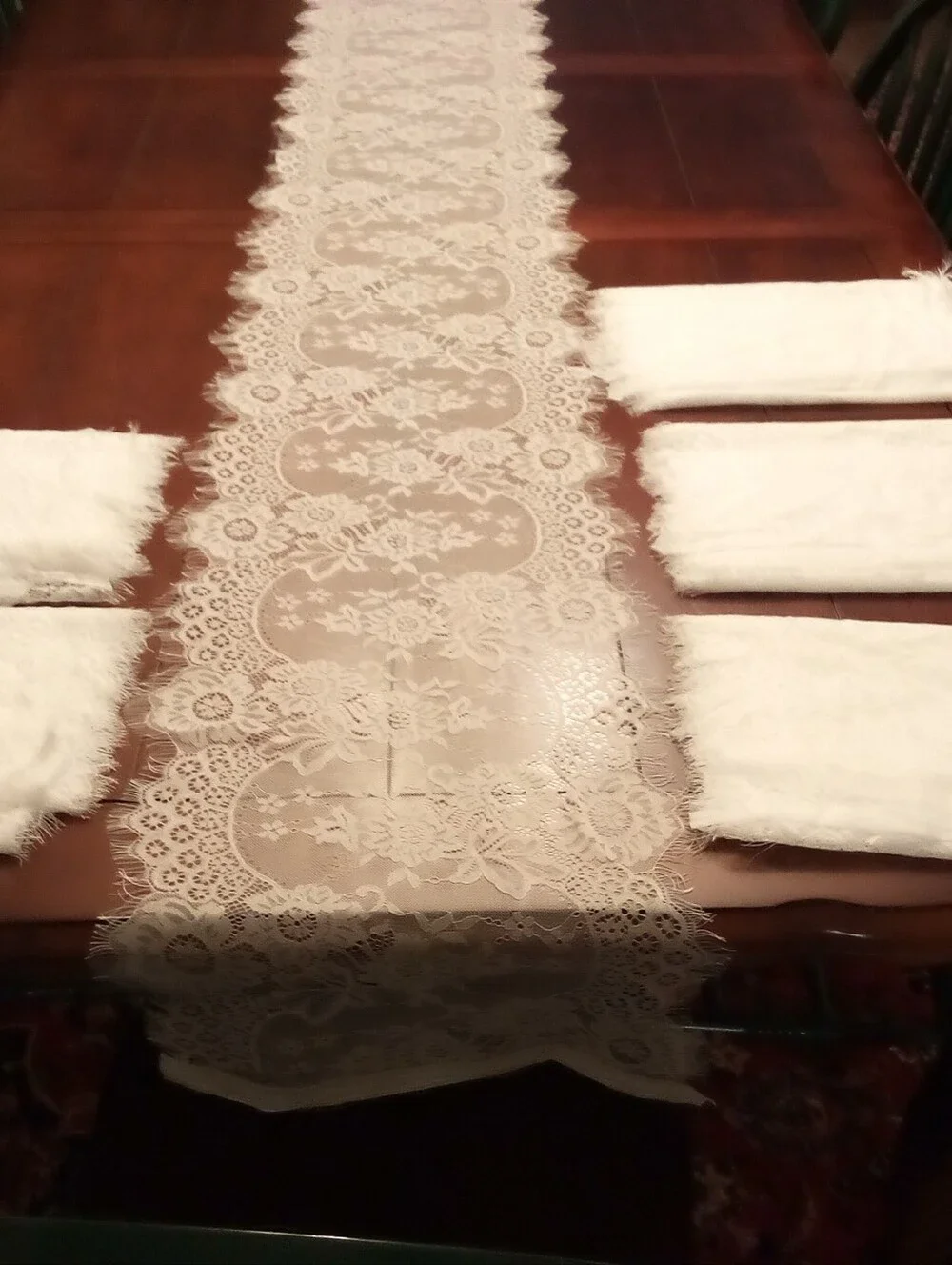 Lot Of 6 New, Lace Table Runners